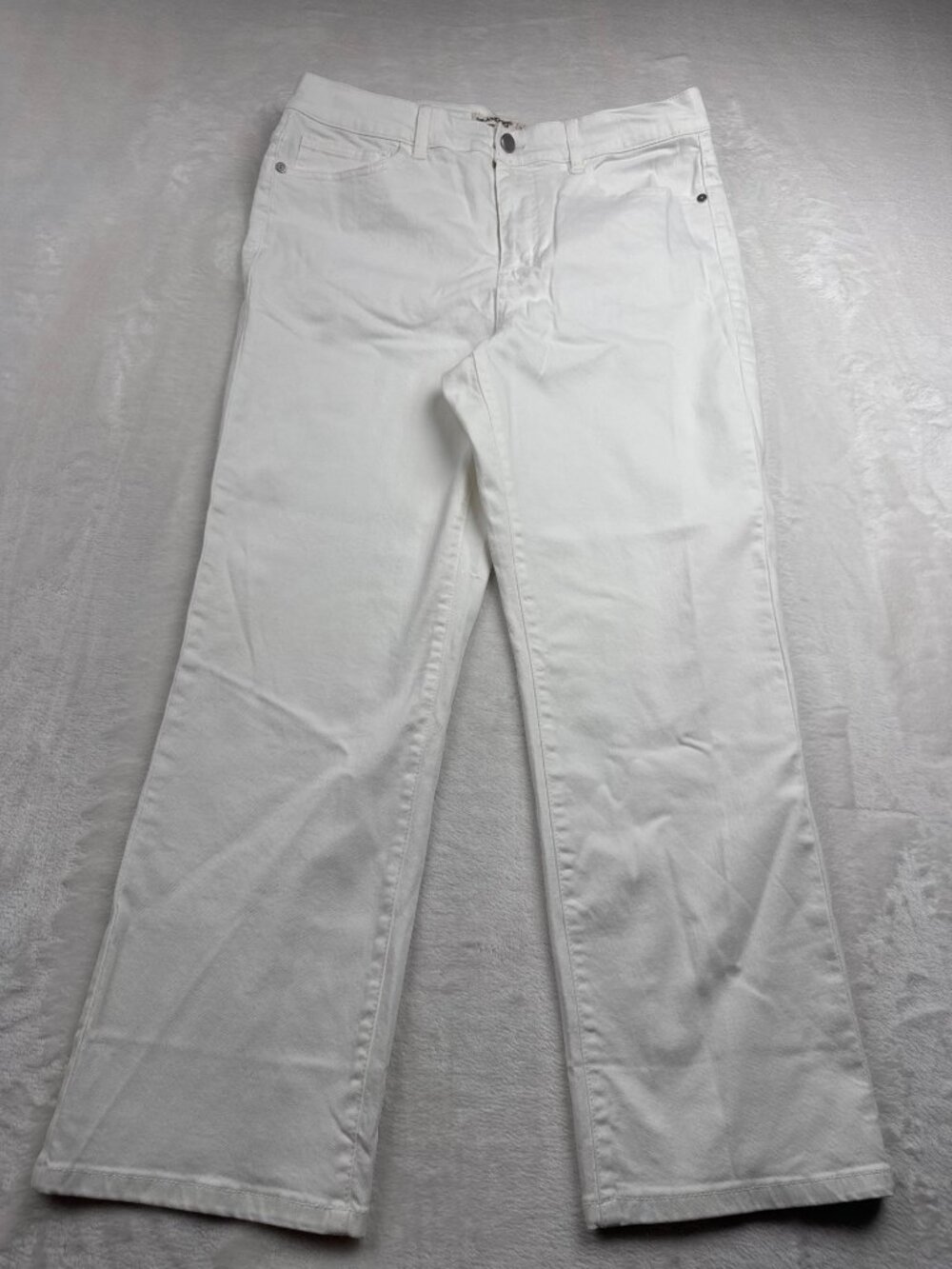 Blanknyc Womens High Rise Straight Leg Pants White Size 12/32 Inseam 27"